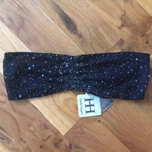 Embellished mesh bandeau